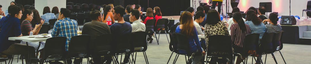 People in a training session