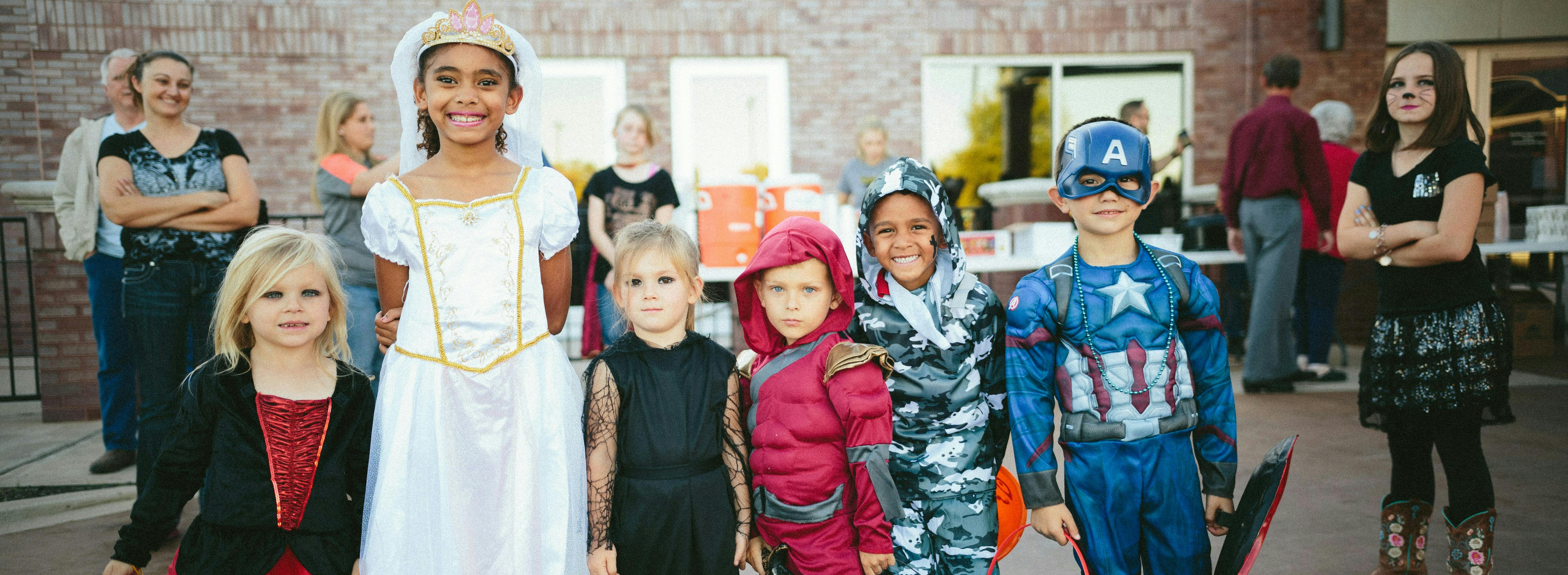 Children in dressing up clothes