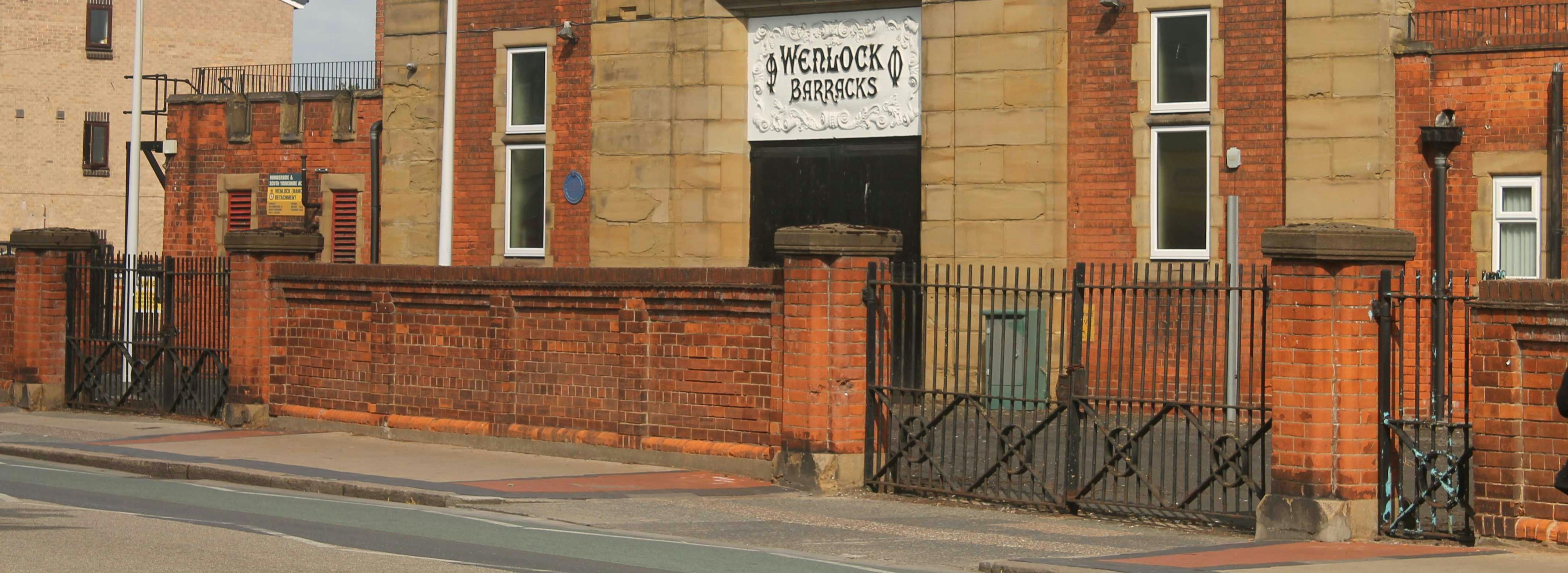 A photograph taken of the barracks on Anlaby Road