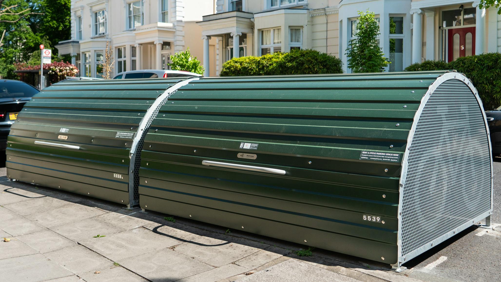 A bike hangar on street