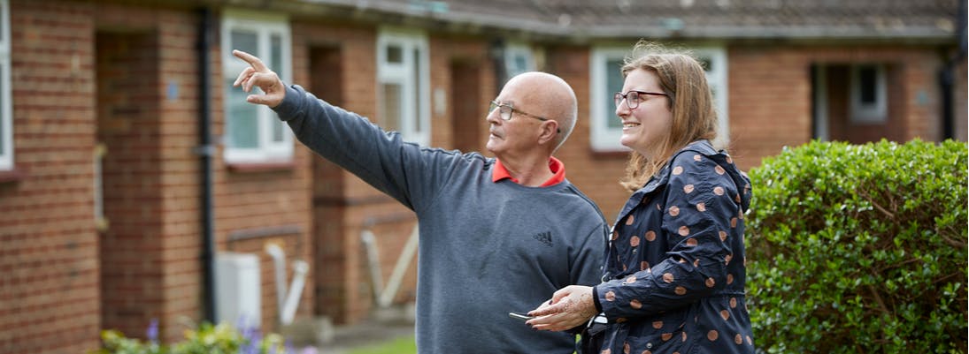 Resident  with rehousing support officer