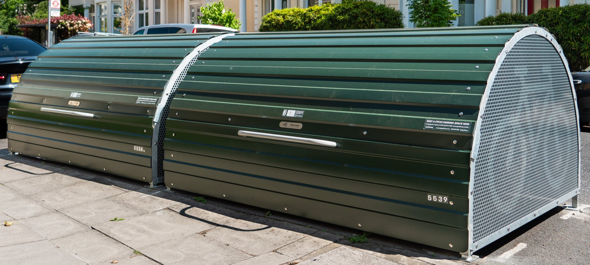 A bike hangar on street