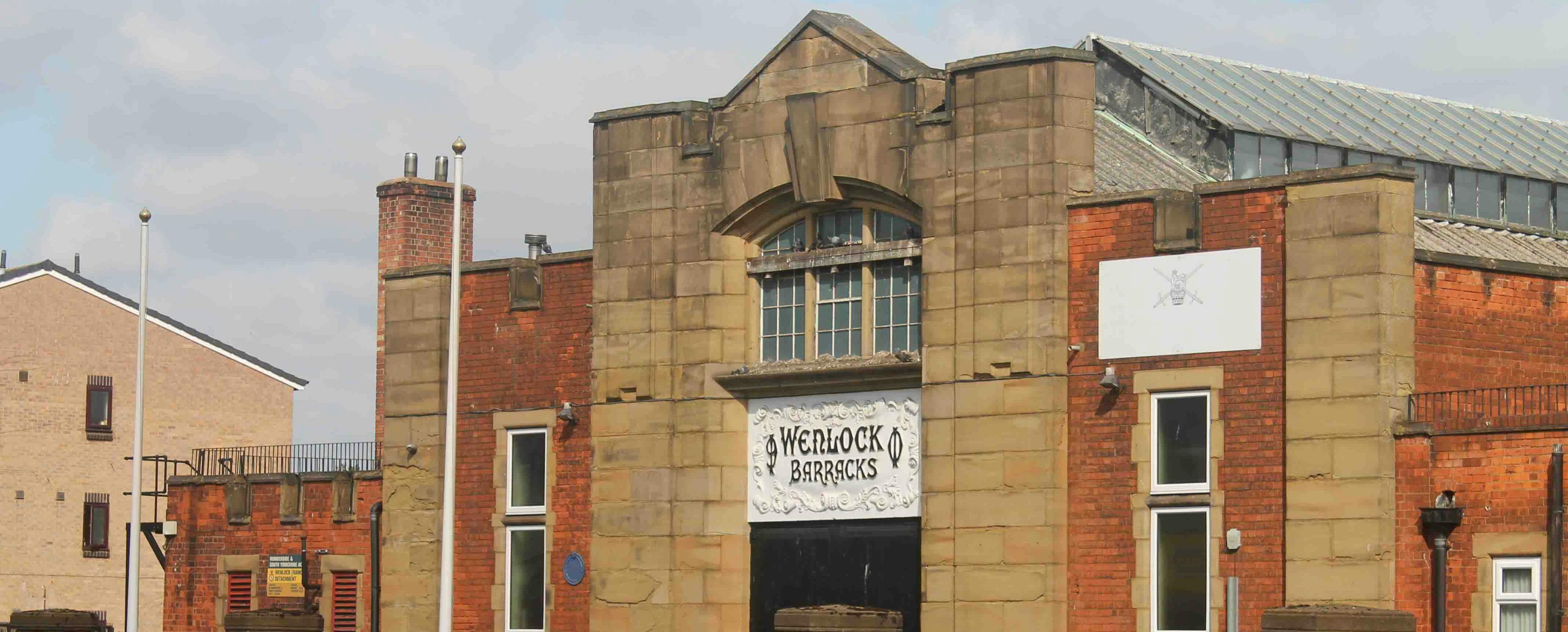 A photograph taken of the barracks on Anlaby Road