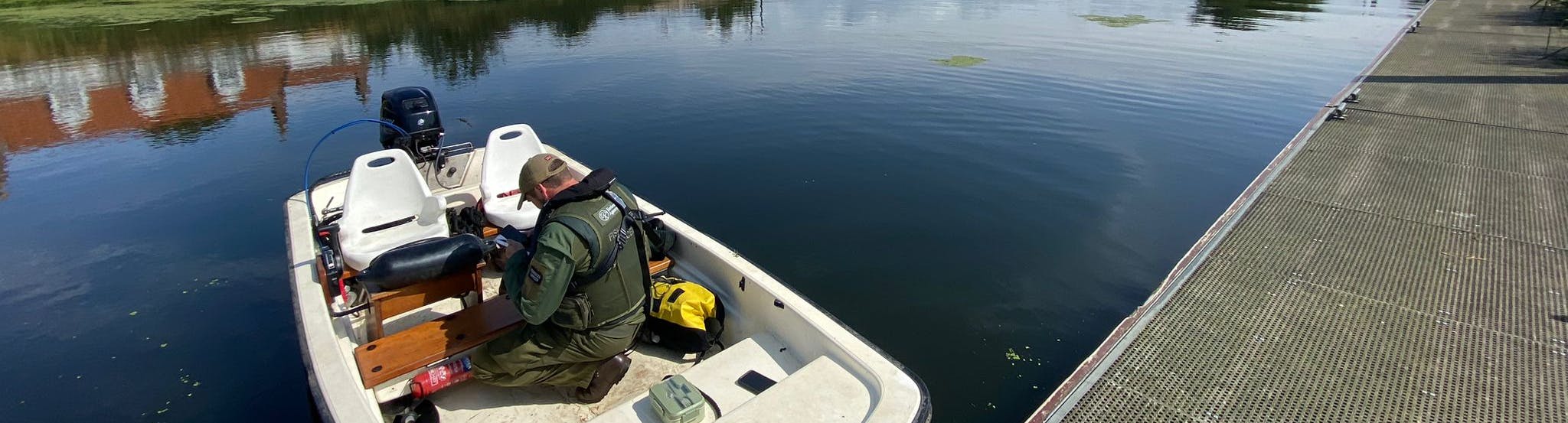 Enforcement officer on river