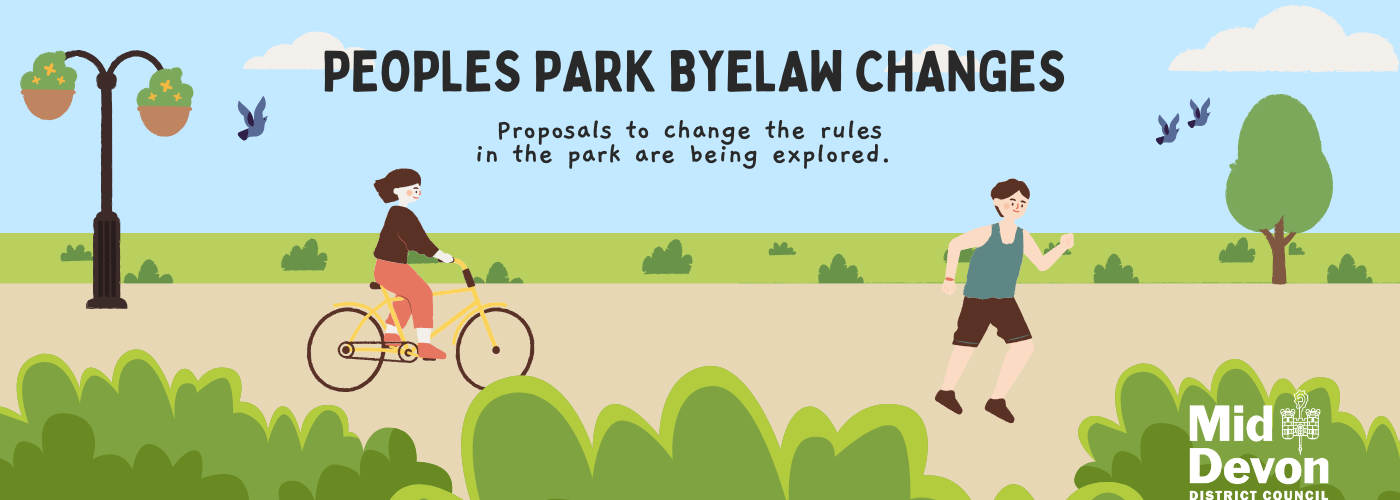 cartoon style graphic of person on bike and person running