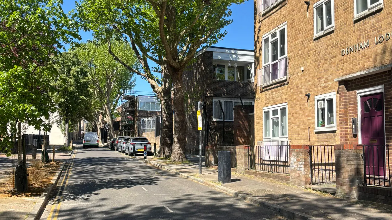 Image showing the location of the parking spaces on Britannia Row proposed to be relocated/removed