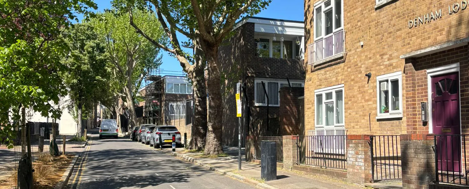Image showing the location of the parking spaces on Britannia Row proposed to be relocated/removed