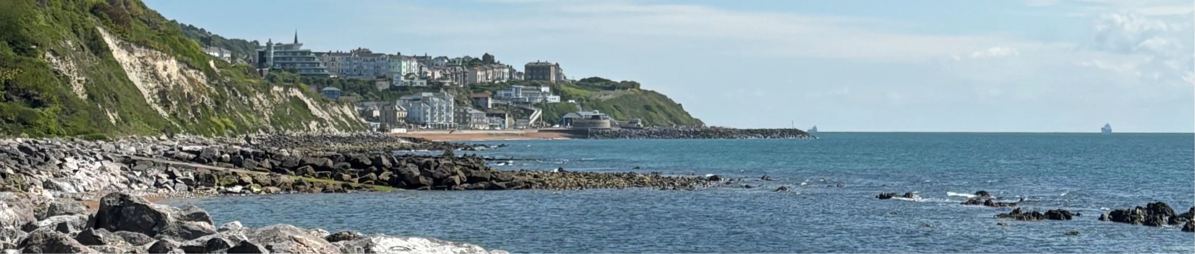 rock armour on Ventnor beach