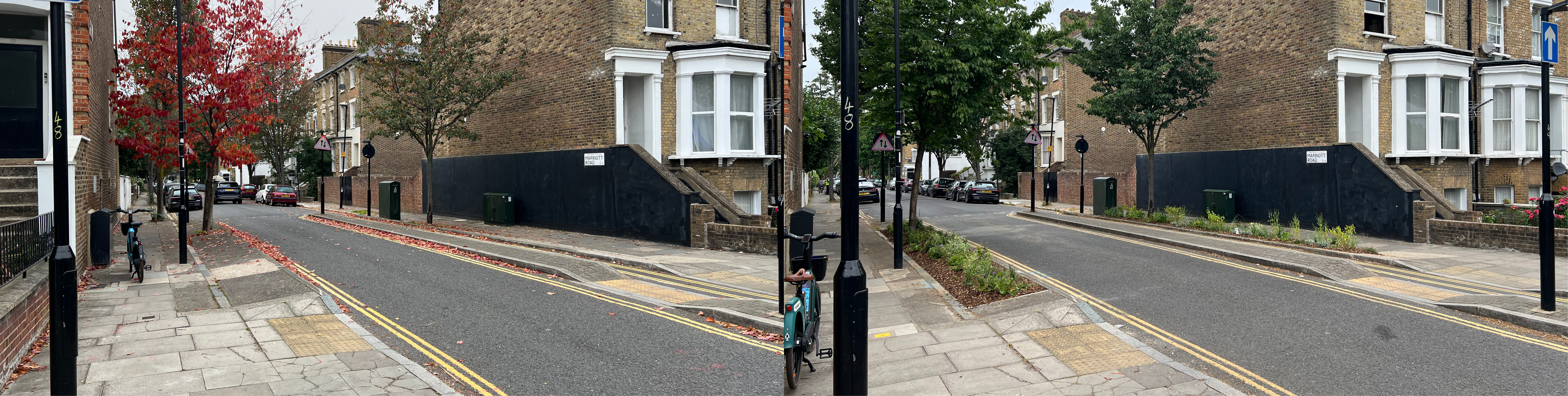 Marriott Road before and after
