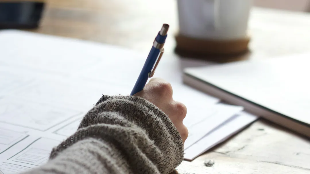 person writing 