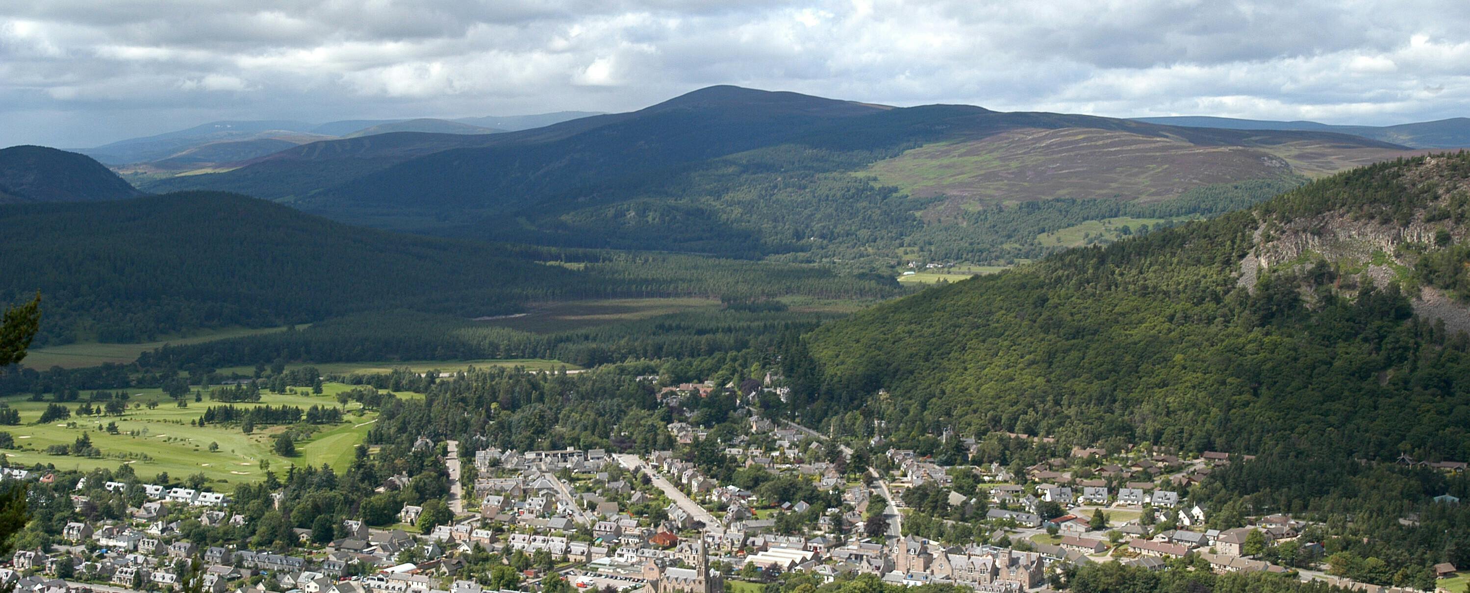 Landscape of Aberdeenshire town