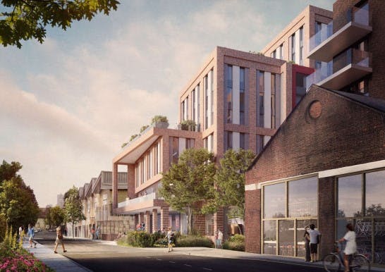 CGI - View of Entrance to Student Accommodation