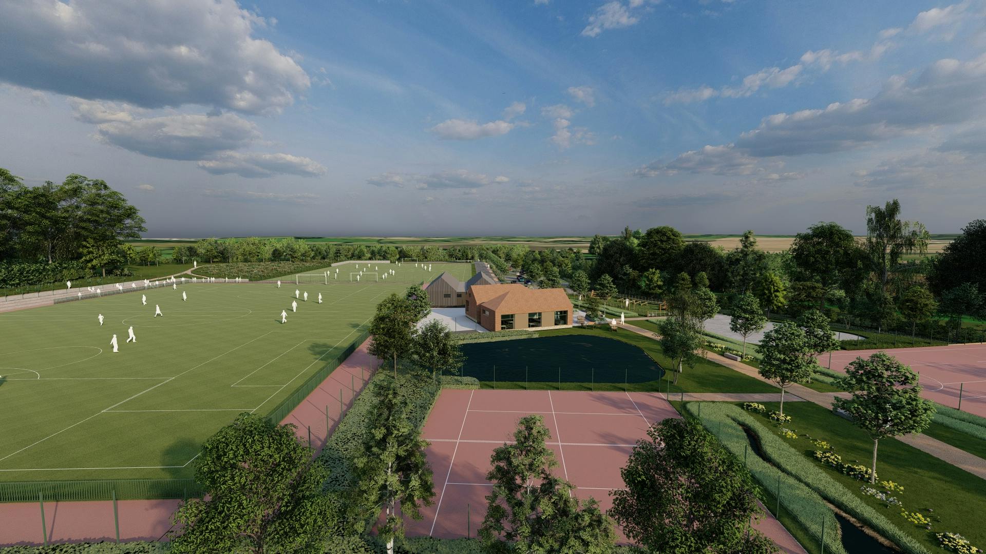 Artistic impression of Wealden Community Sports Hub 2