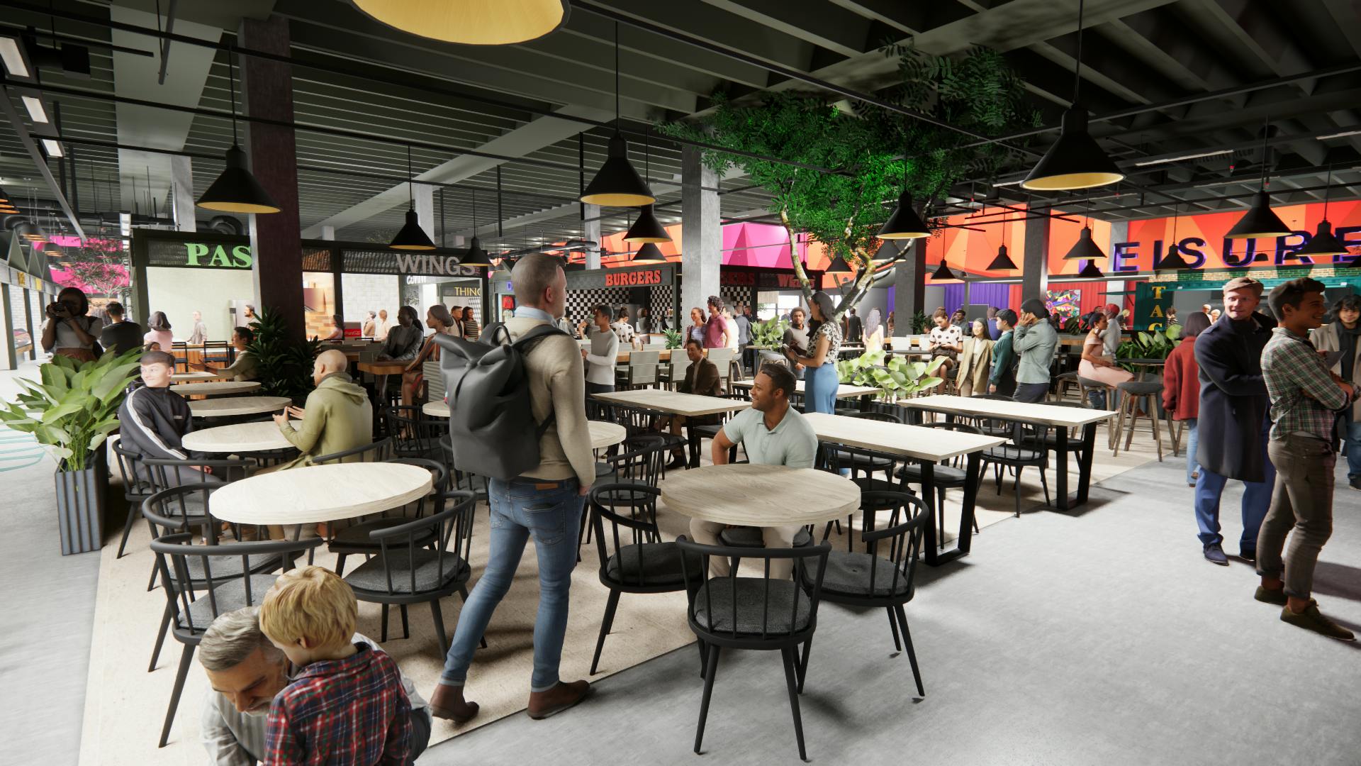 Computer generated image of the interior of the new market