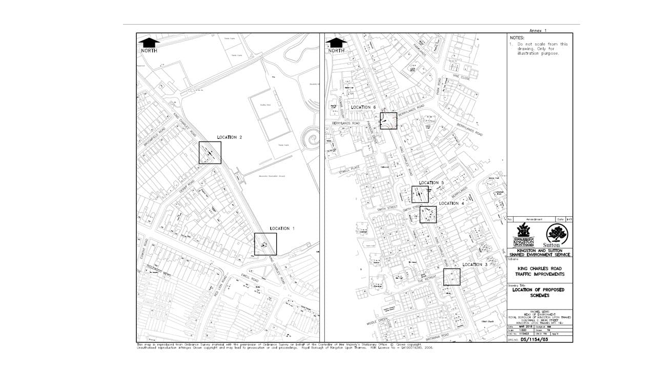 King Charles Rd - locations plan