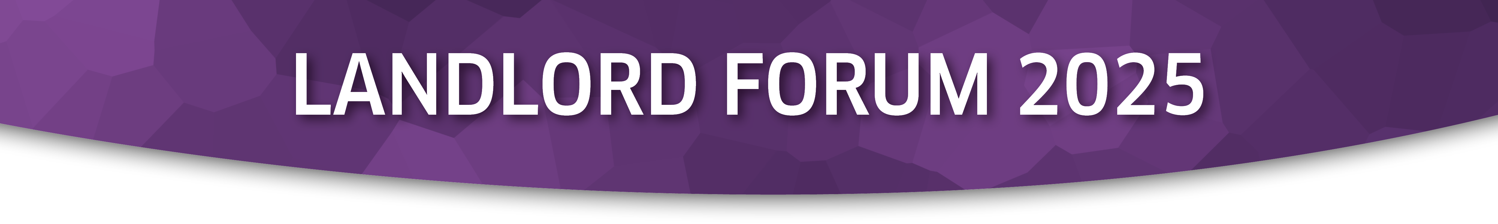 A purple banner with the event title of "Landlord FOrum 2025"