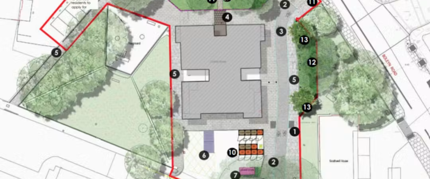 Illustration of proposed changes to Conrad House community spaces
