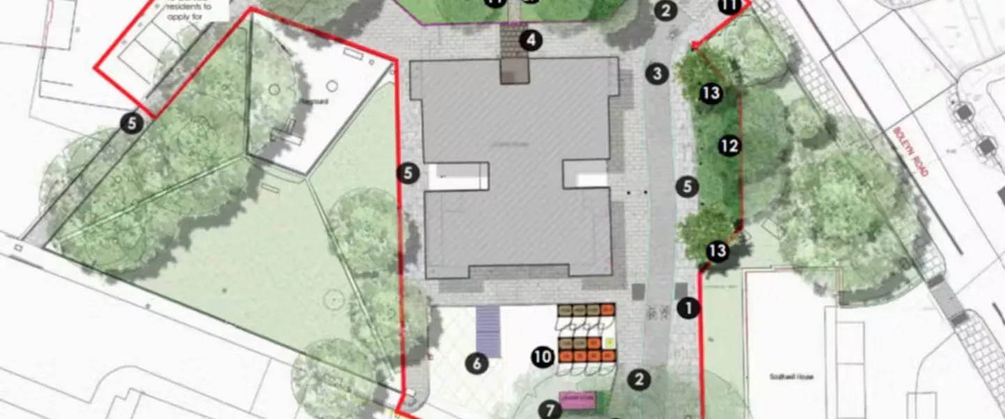 Illustration of proposed changes to Conrad House community spaces