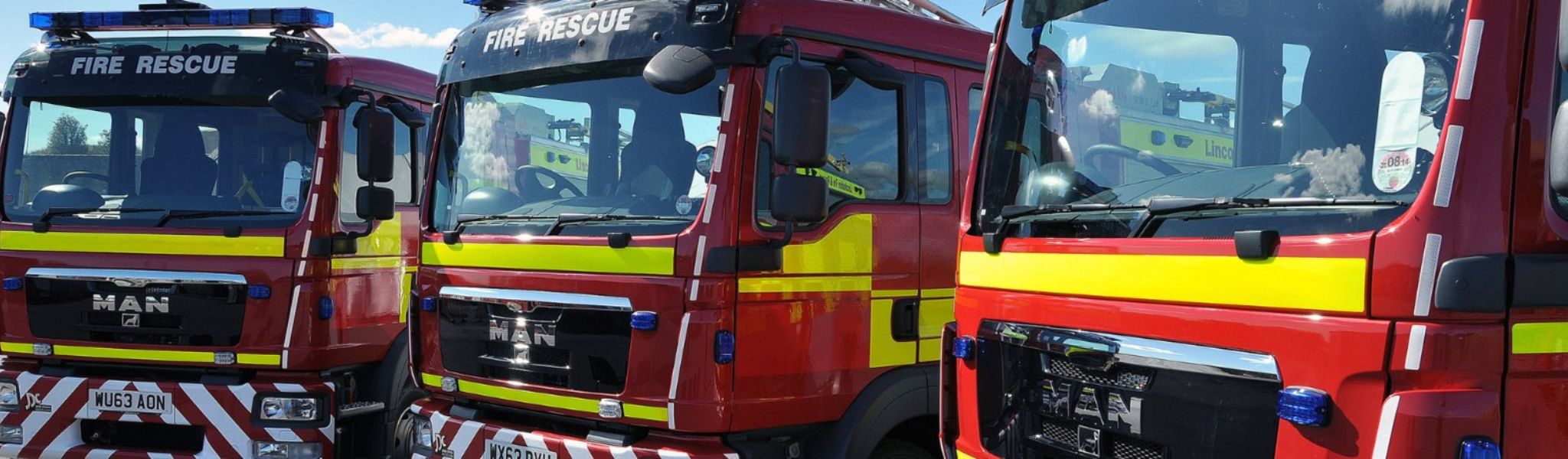 An image of 3 fire engines
