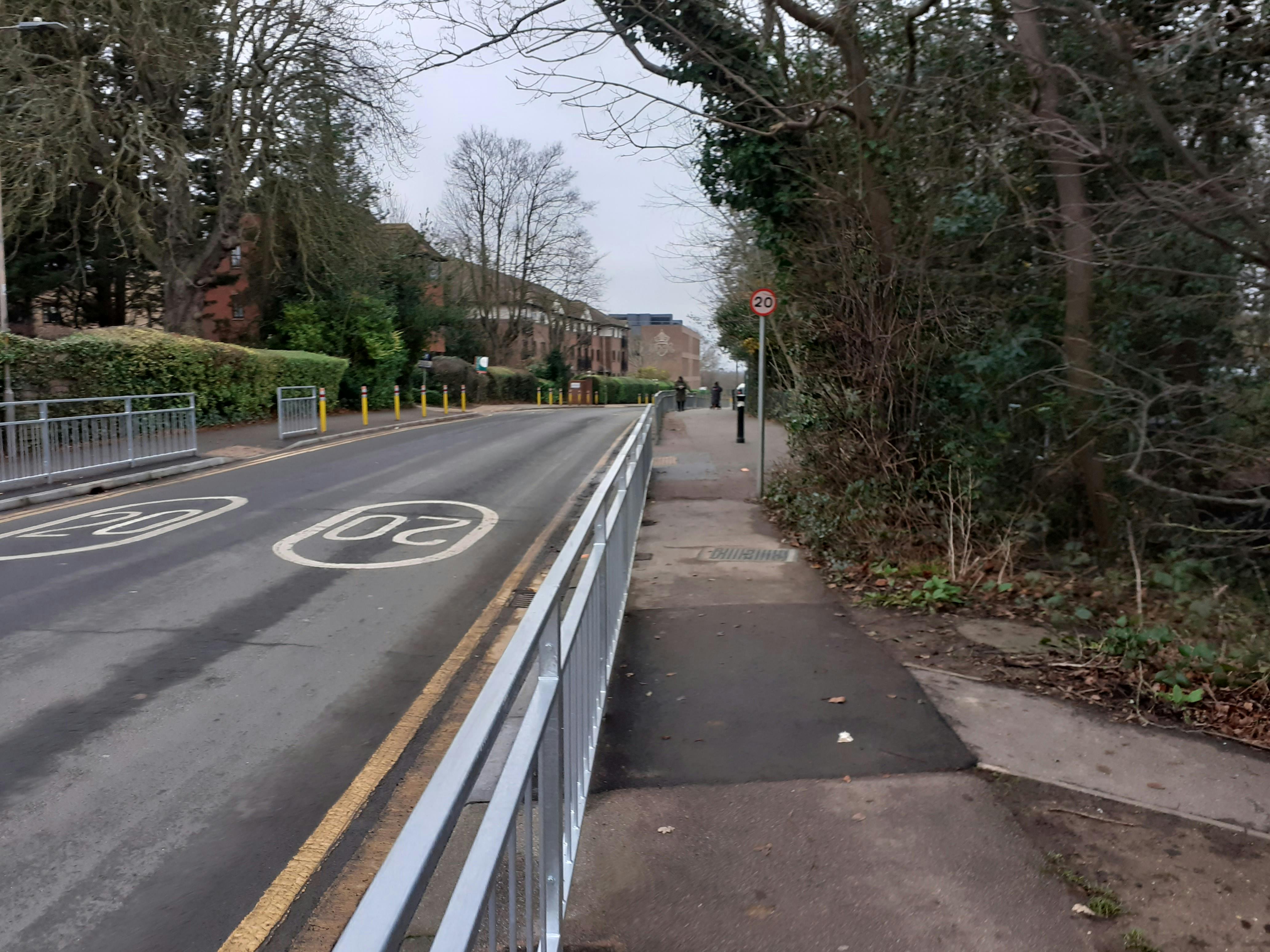 pencil bollards and guard railing 2 