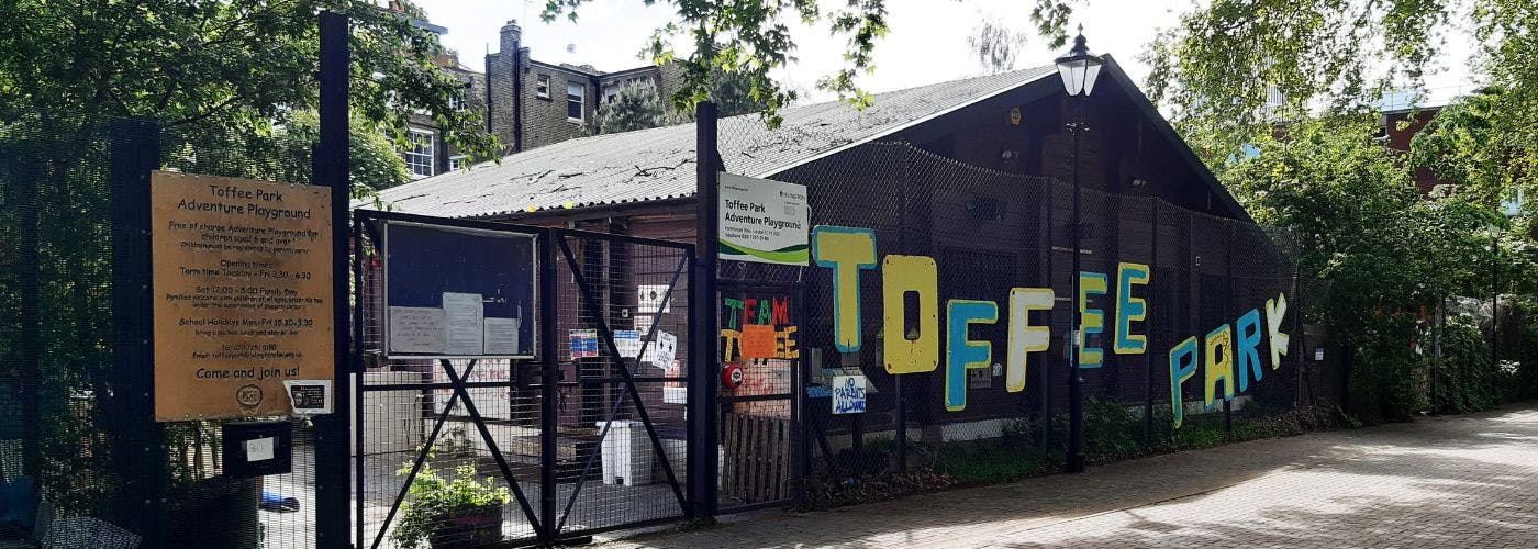 Entrance to Toffee Park Adventure playground