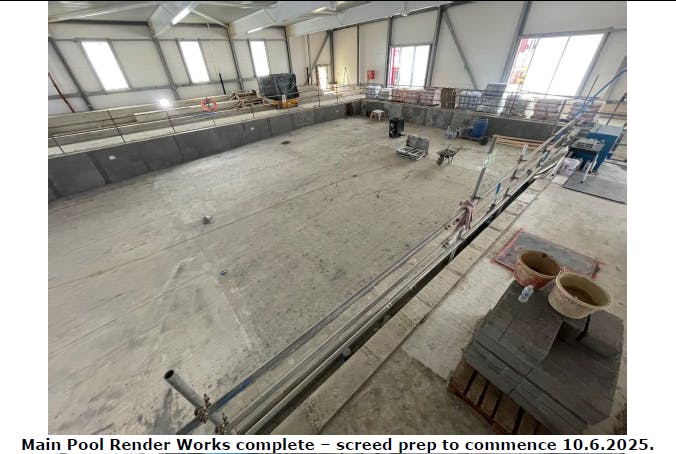 Main Pool Render Works Complete, June 2025