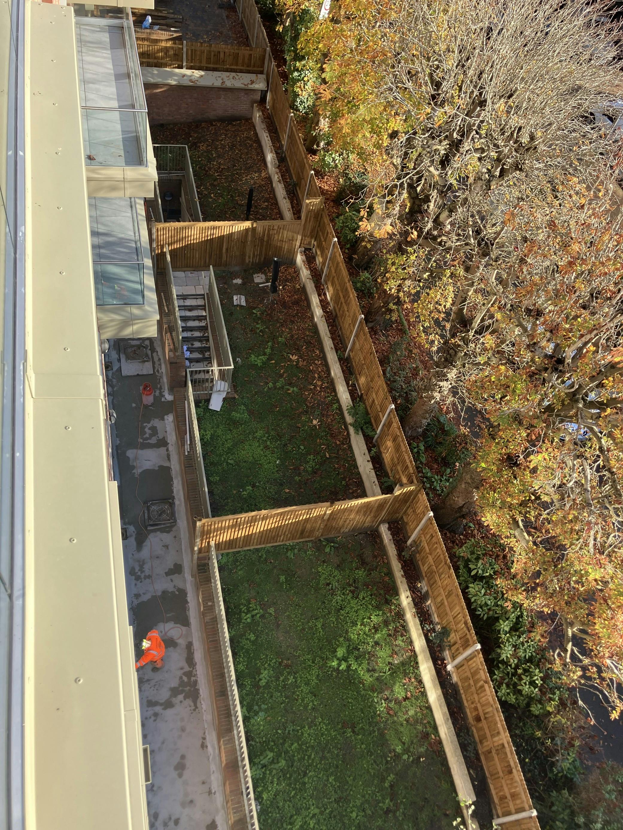 Aerial view of work on external lower ground areas.jpeg