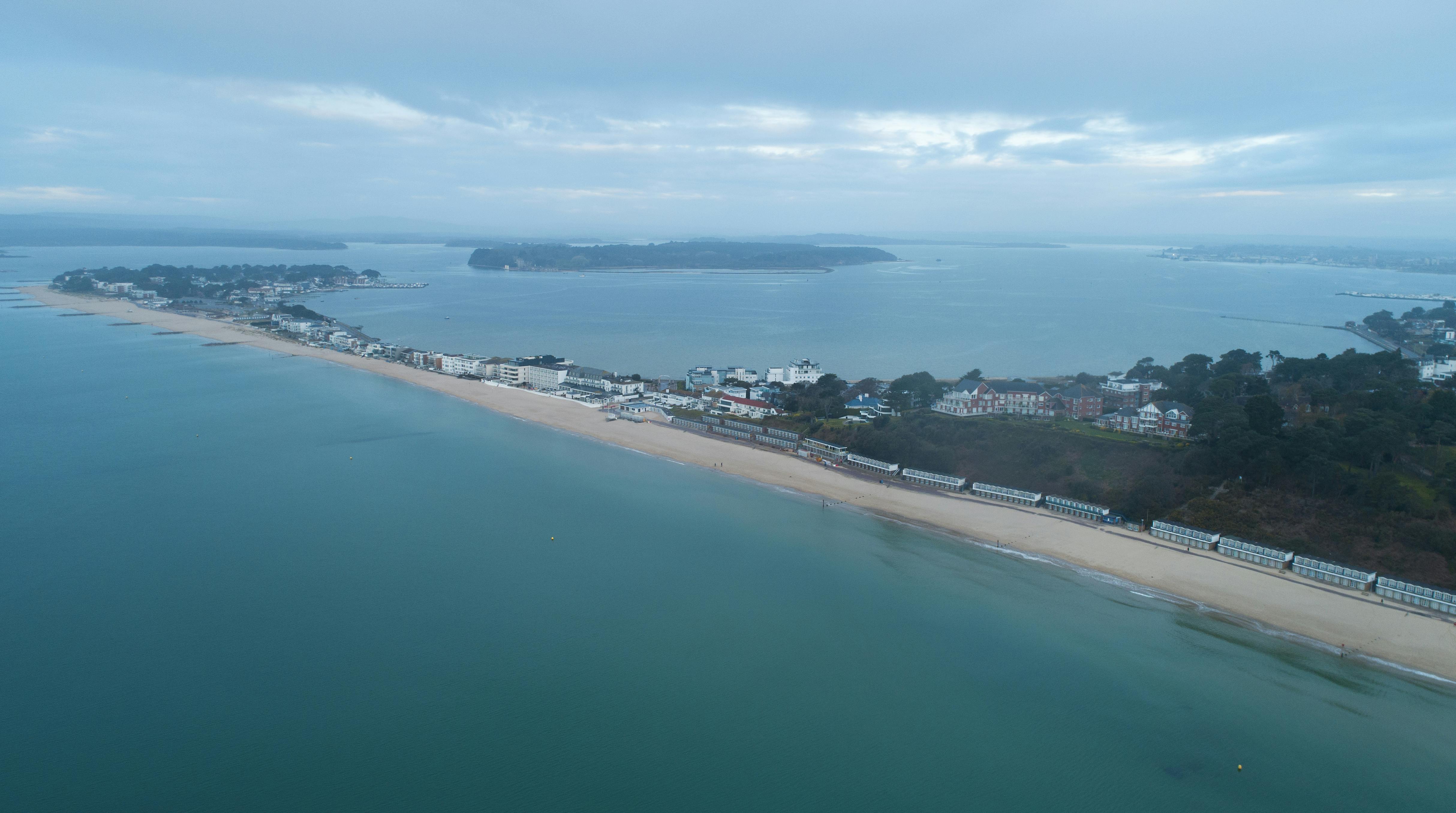 Canford Cliffs to Sandbanks aerial