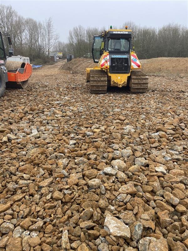 Site preparation March 2026: Aggregate being placed on site