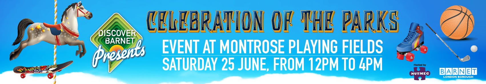 Celebration of the parks event at Montrose Playing Fields Saturday 25 June from 12pm to 4pm