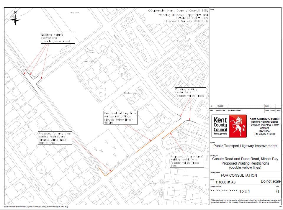 Scheme plan - Canute Road and Dane Road