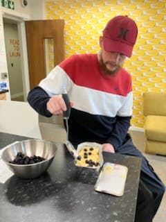 Blueberry & lemon Croissant bake 