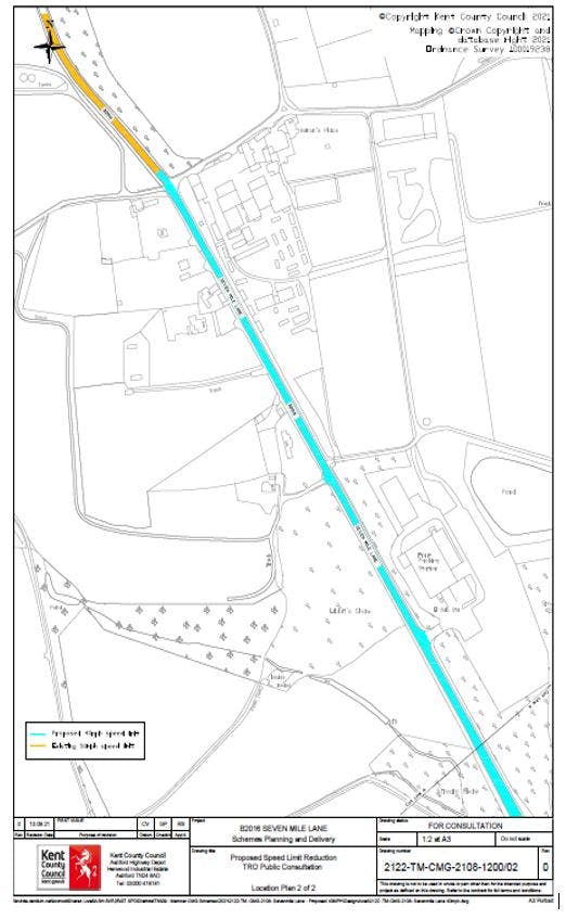 Scheme plans Seven Mile Lane Mereworth in Tonbridge Malling