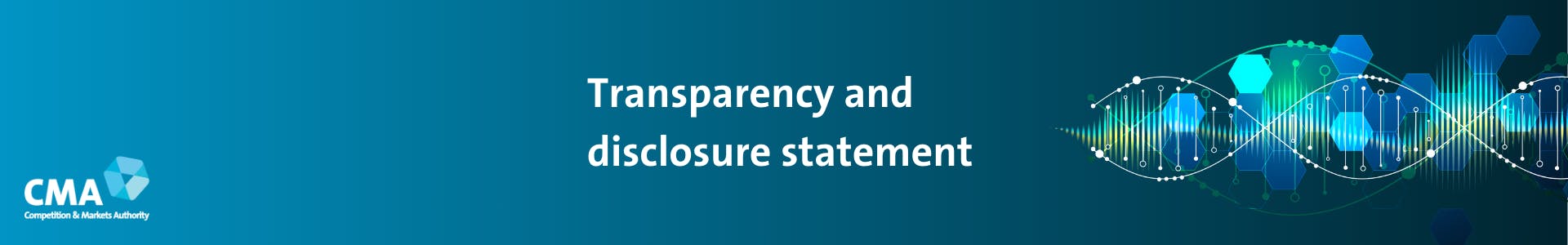 Transparency and disclosure statement