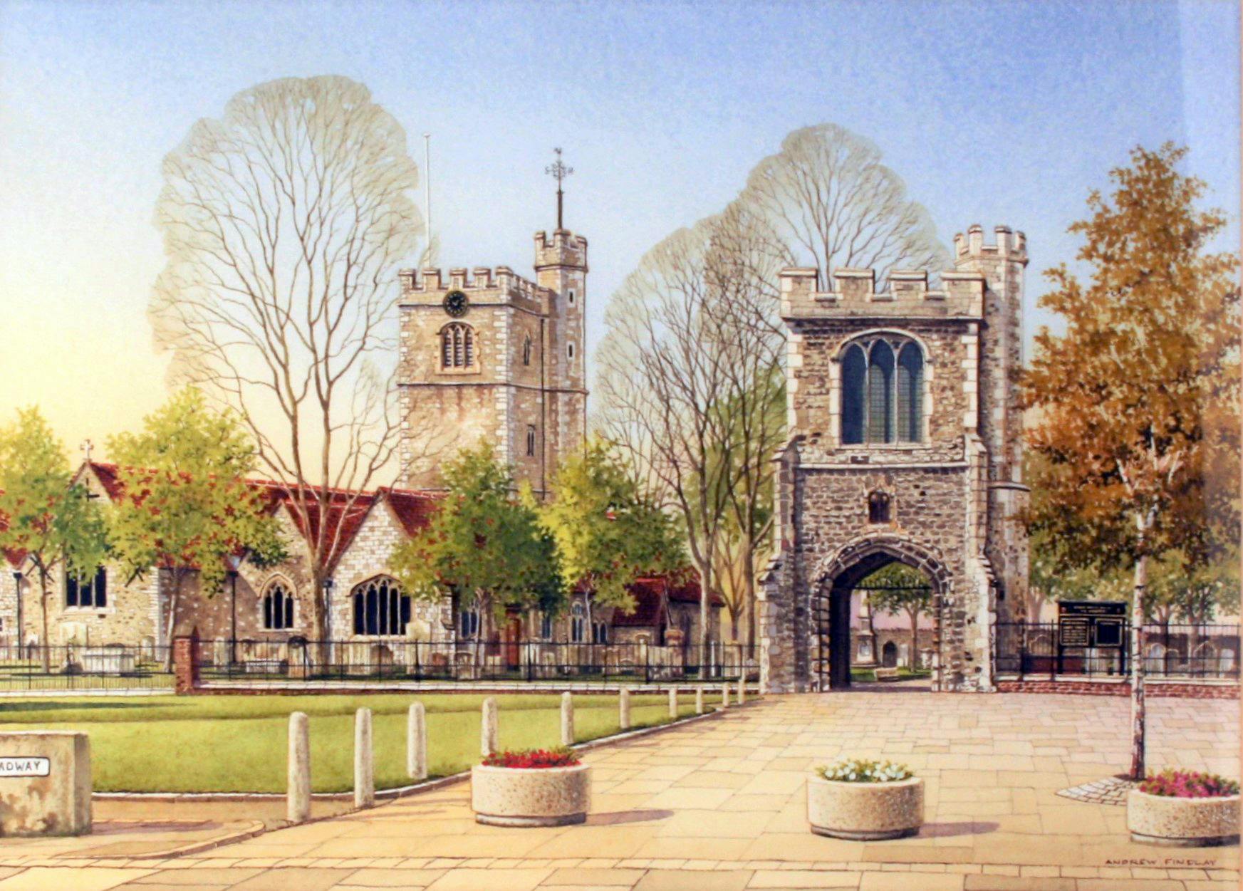 Painting by Andrew Findlay from the Valence House Collection