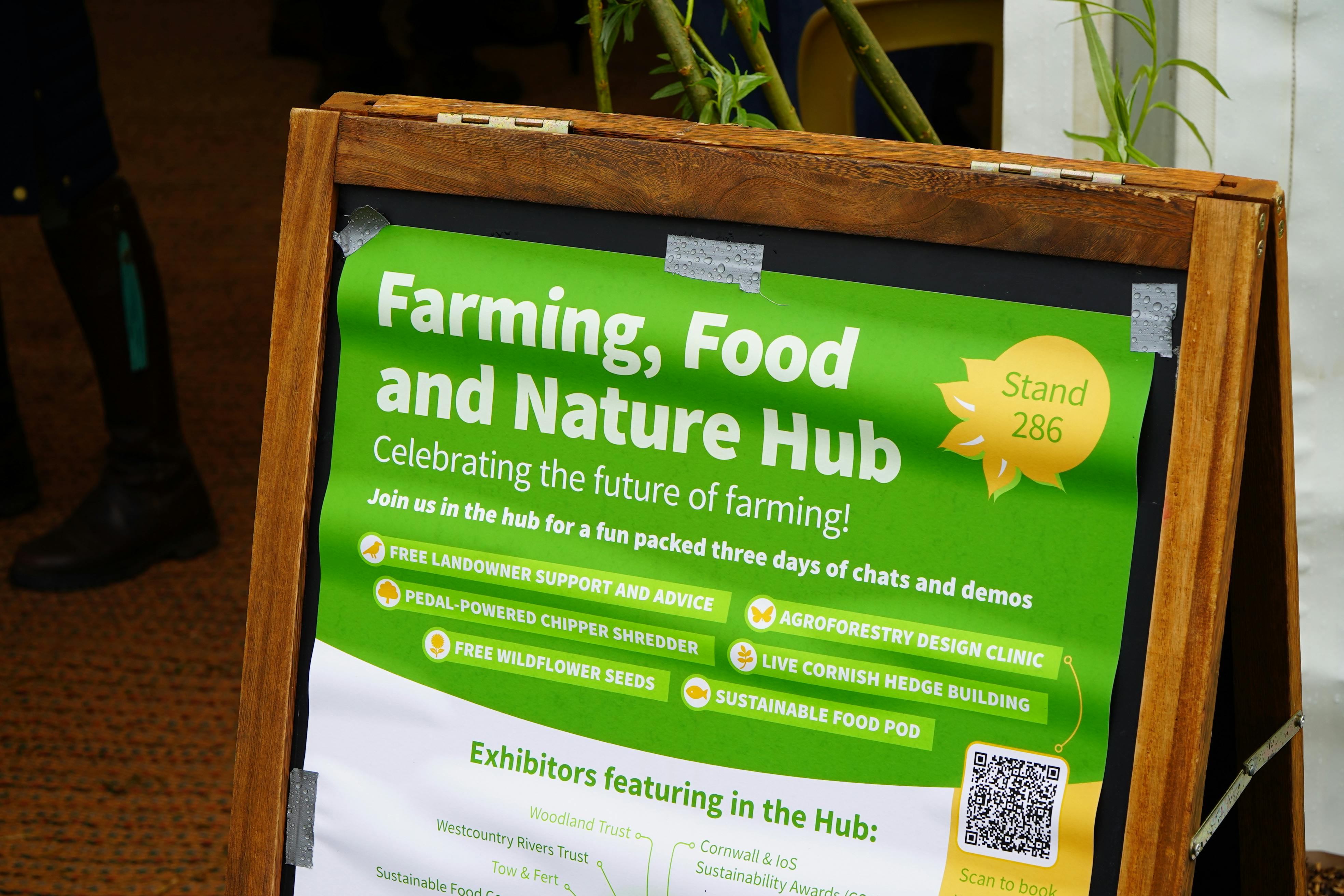 RCS Hub poster on A frame.JPG