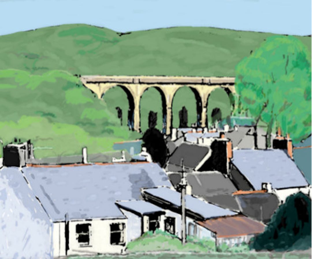 painting of Ponsanooth viaduct