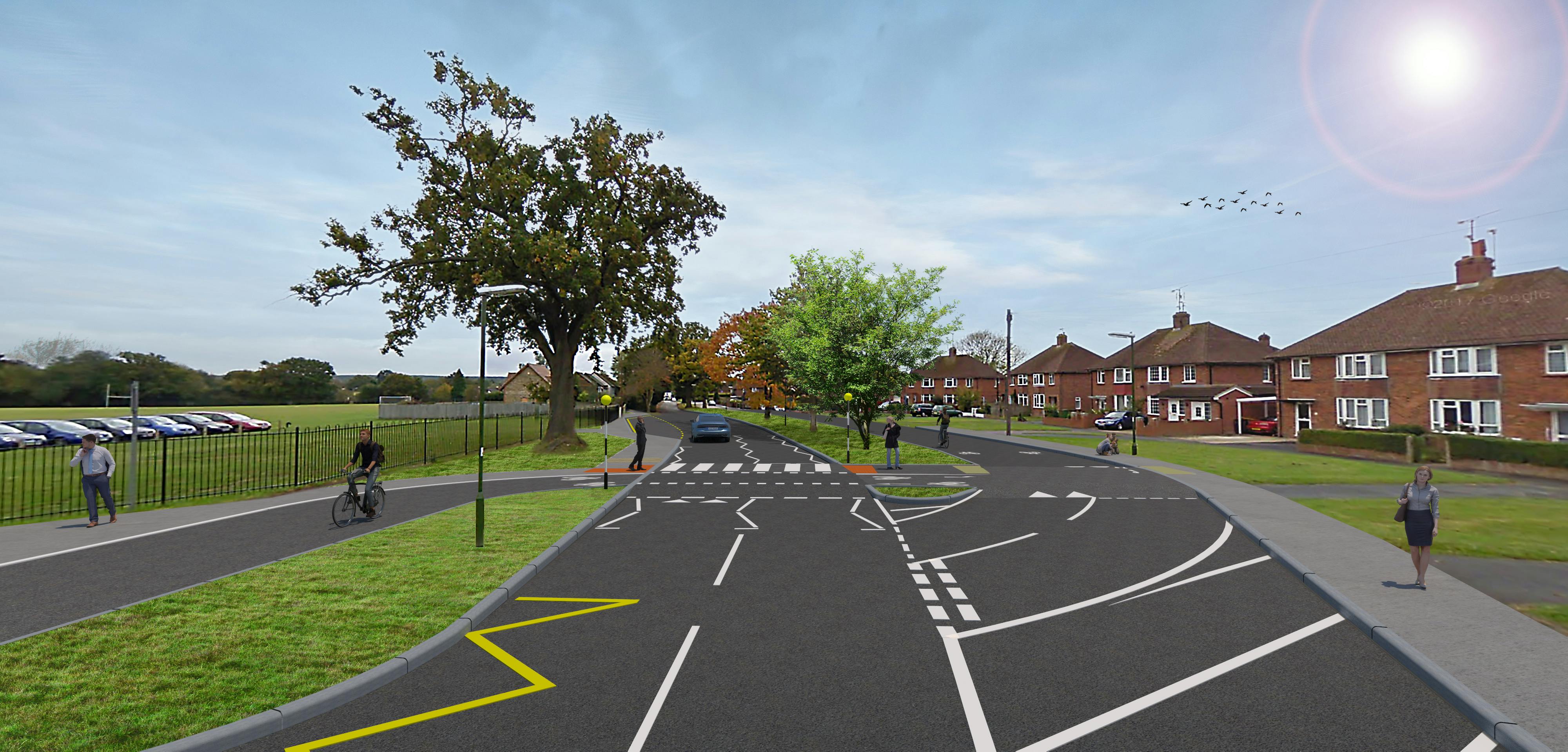 Visualisation of the proposed changes outside The Forest School