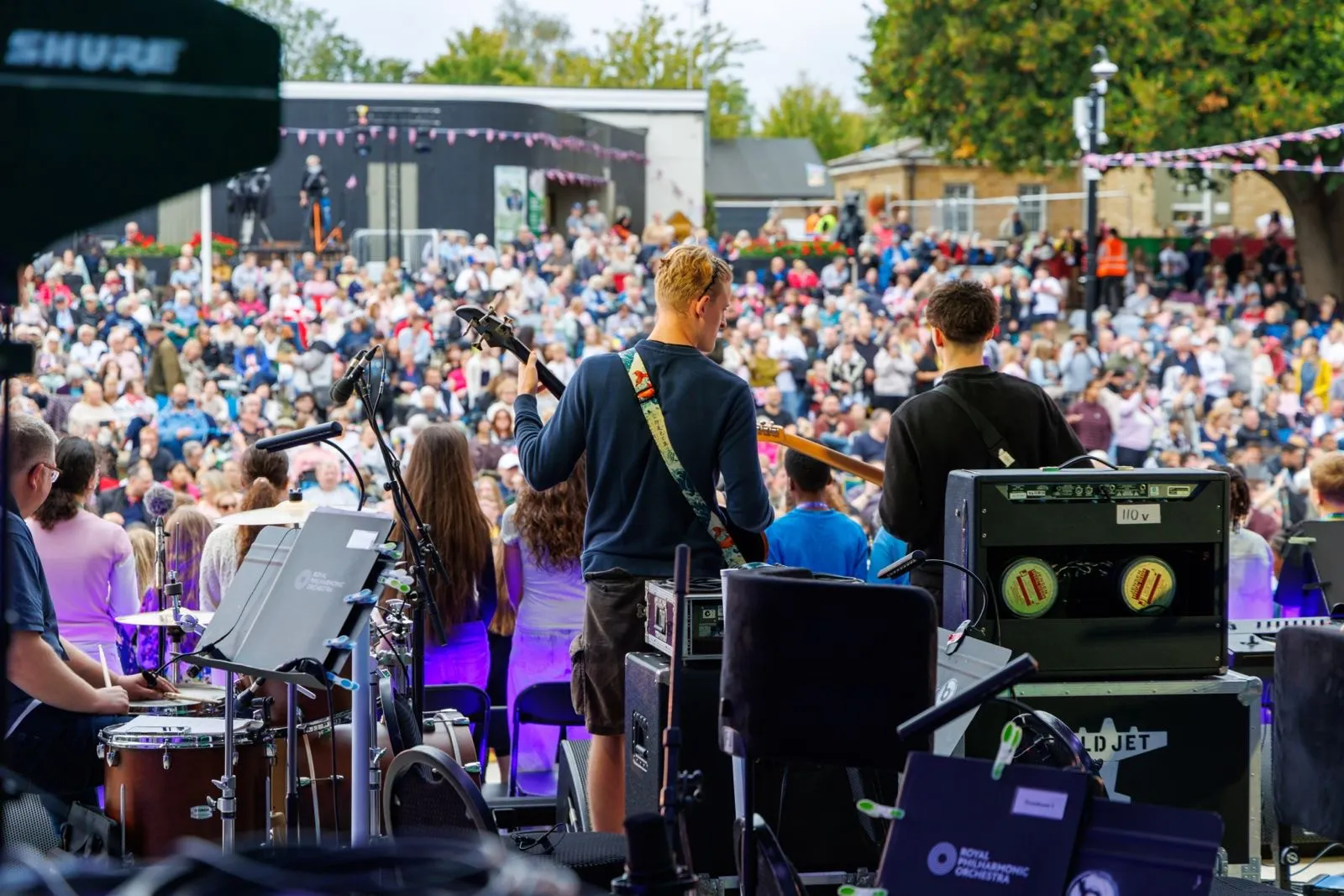 Band playing at the bandstand in town park