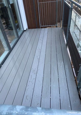 Balcony decking with scaffold removed_Nov23