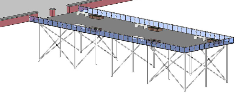 Rectangle shaped pier