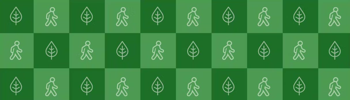 Icons related to walking and plants