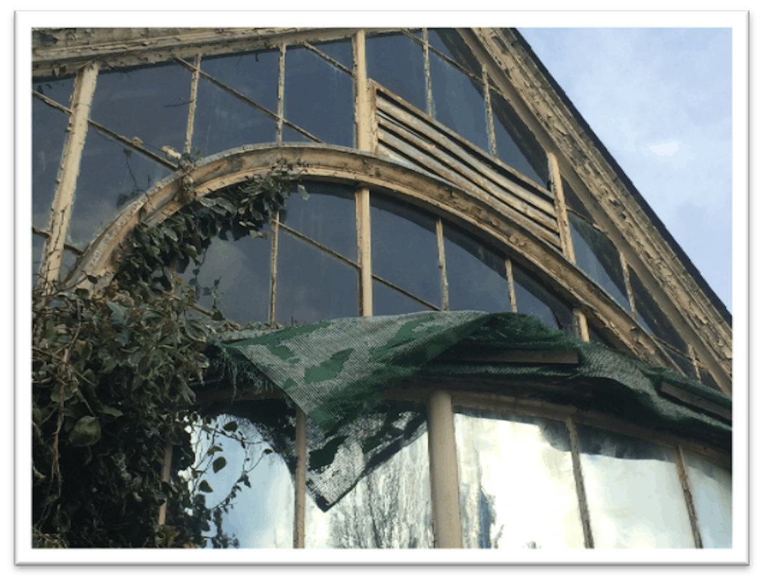 Photo of damage to Mount Vernon Cancer Centre roof