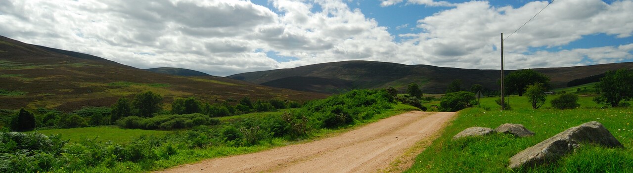 Countryside view with footpath