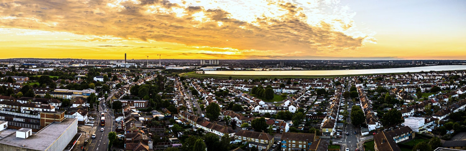 View from Chingford Mount looking towards Lee Valley and Edmonton