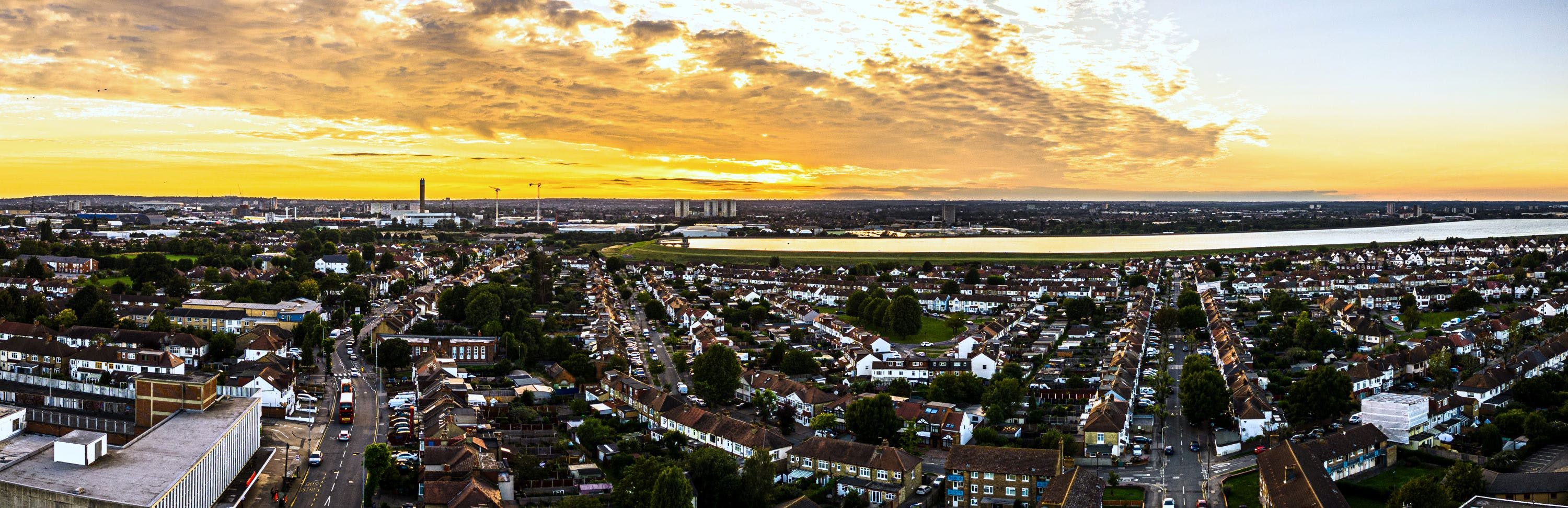 View from Chingford Mount looking towards Lee Valley and Edmonton 