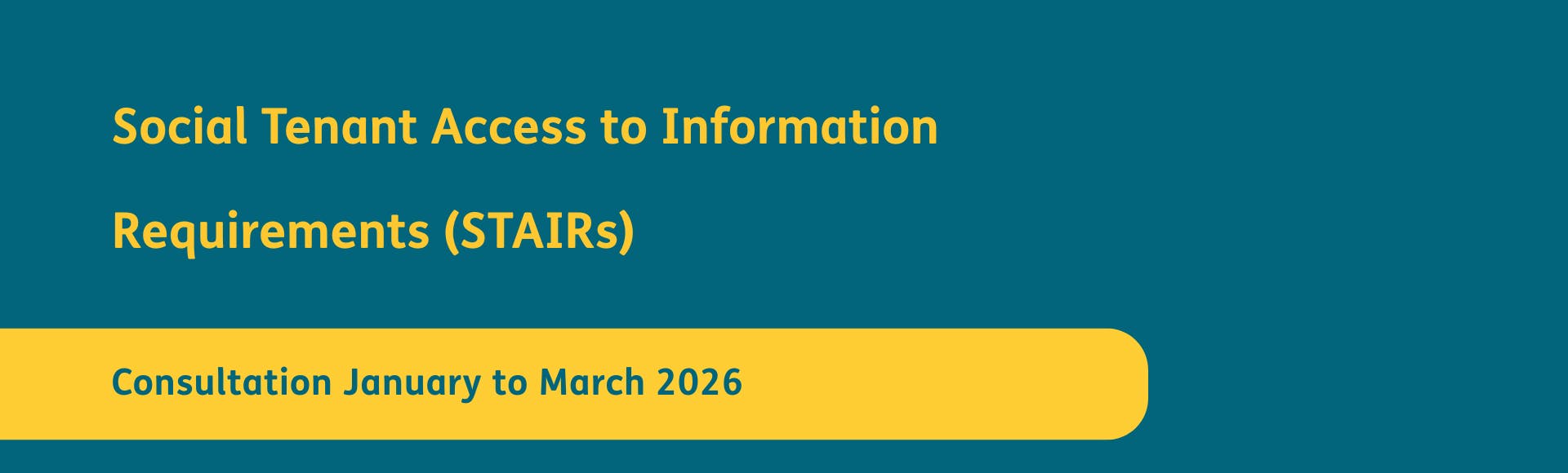 Social Tenant Access to Information Redress Scheme (STAIRS)  consultation 2026