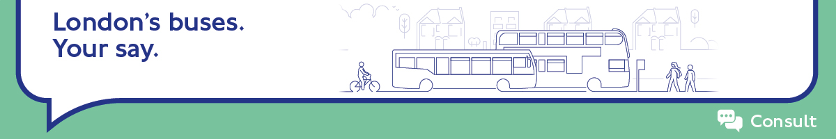 graphic with text London's Buses, your say