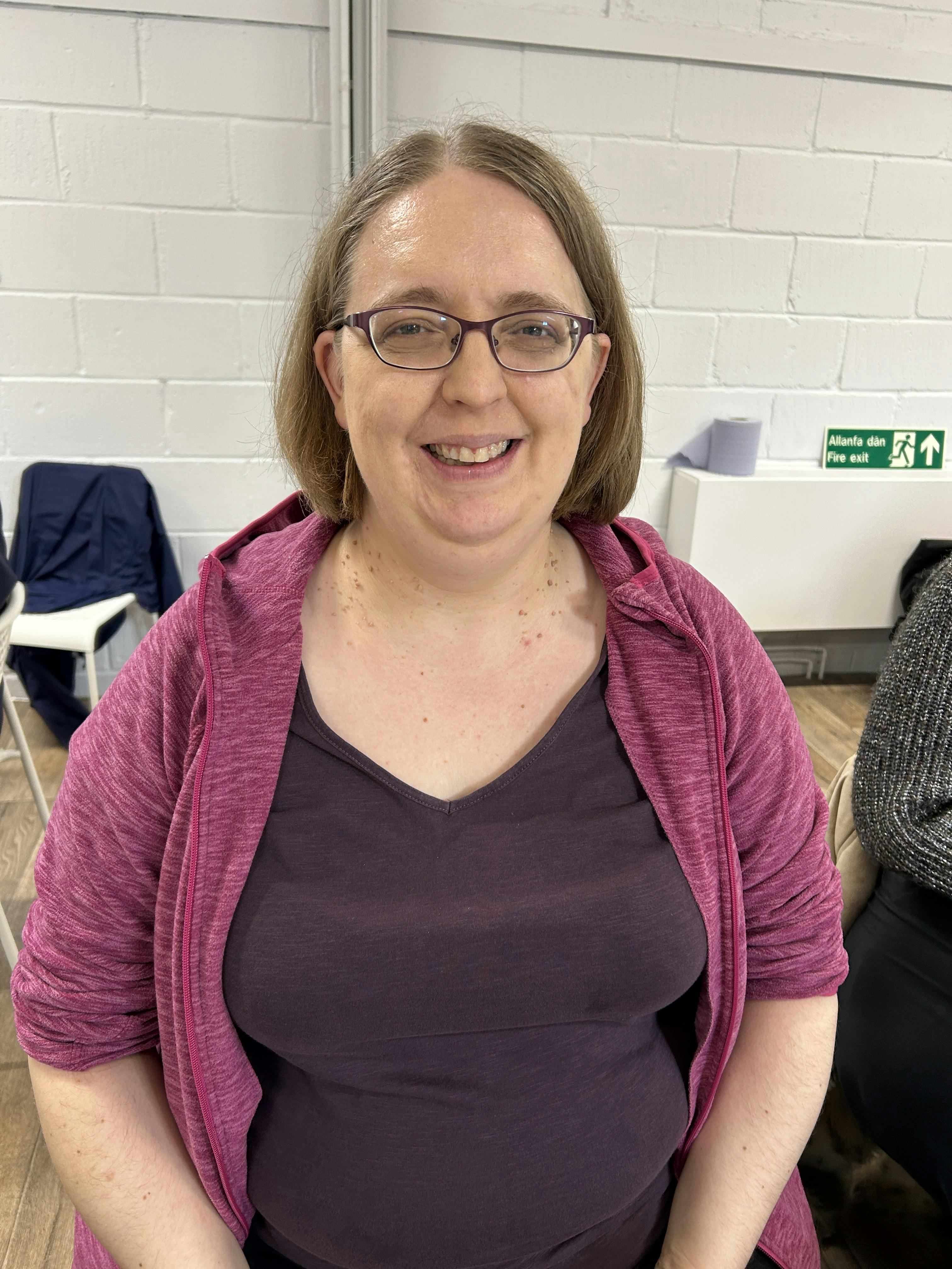 Team member, Deborah, from Coed Eva 