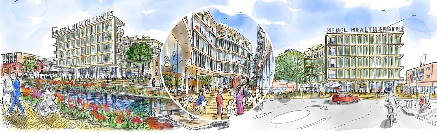 Hemel Health Campus illustrative drawings